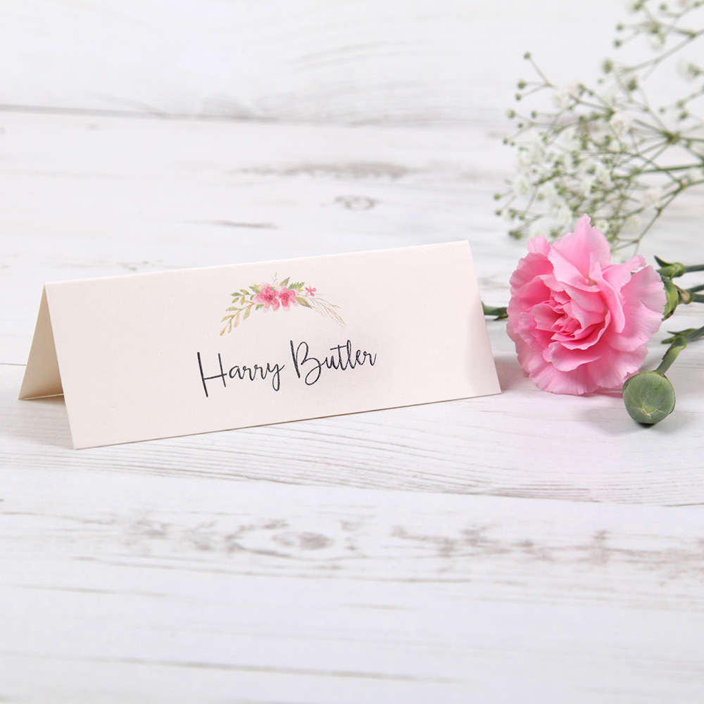 'Multi Floral (T)' Place Card Sample