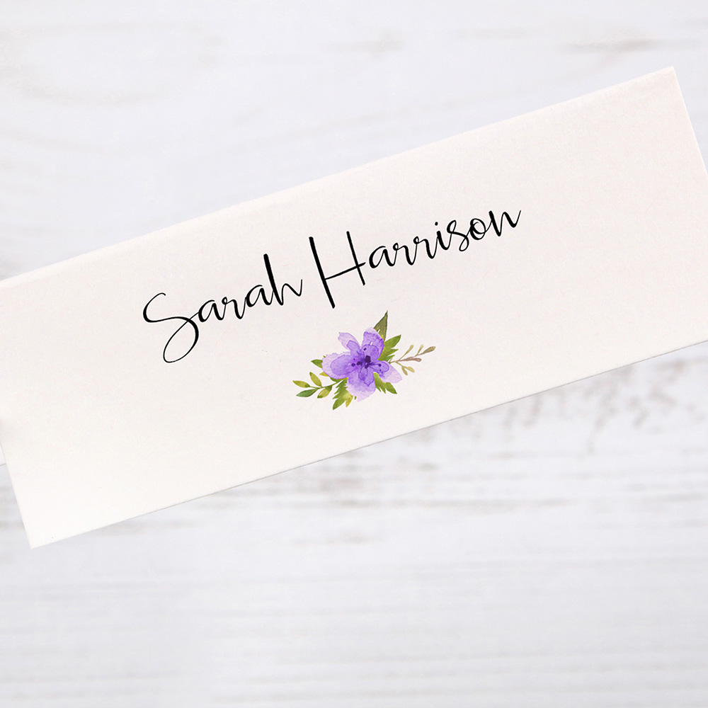 'Purple Multi Floral' Place Card Sample