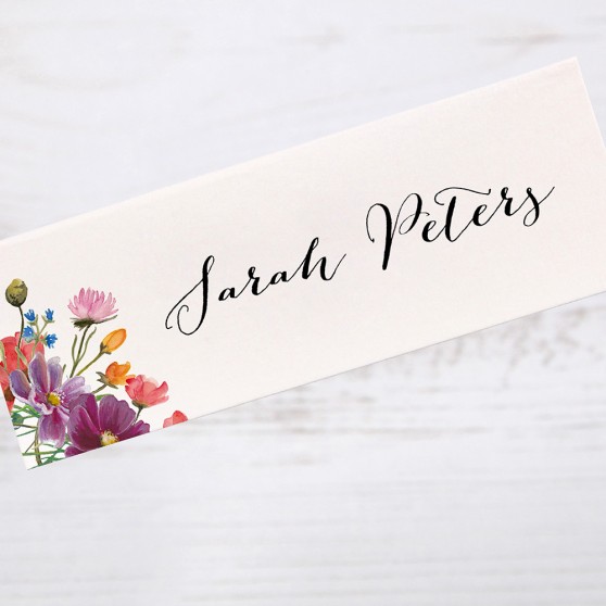 'Wild Floral' Place Card Sample