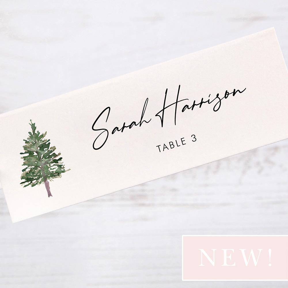 'Winter Trees WT01' Place Card Sample