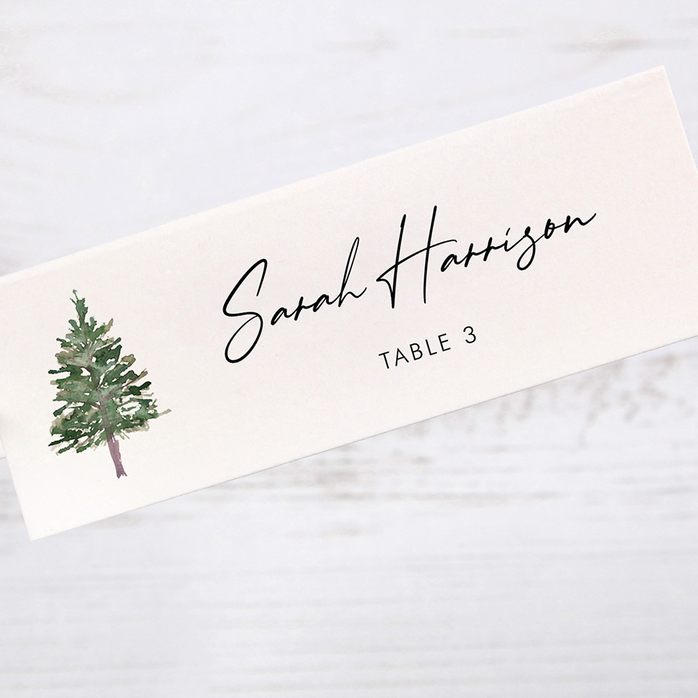 'Winter Trees WT01' Place Card Sample