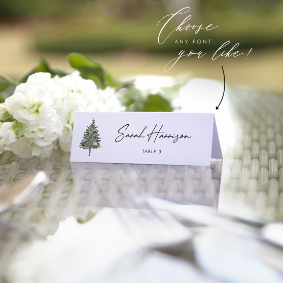 'Winter Trees WT01' Place Cards