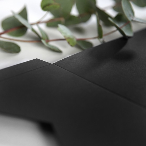 DIY 5x7" & A5 Black Pocketfold Envelopes