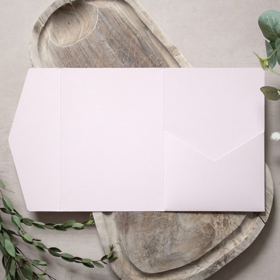 DIY 5x7" & A5 Blush Pink Pocketfold Envelopes
