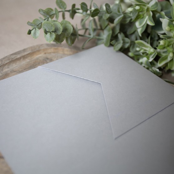 DIY 5x7" Dove Grey 225gsm Pocketfold Envelopes - ON SALE
