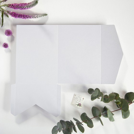 DIY Dove Grey Pocketfold Envelopes