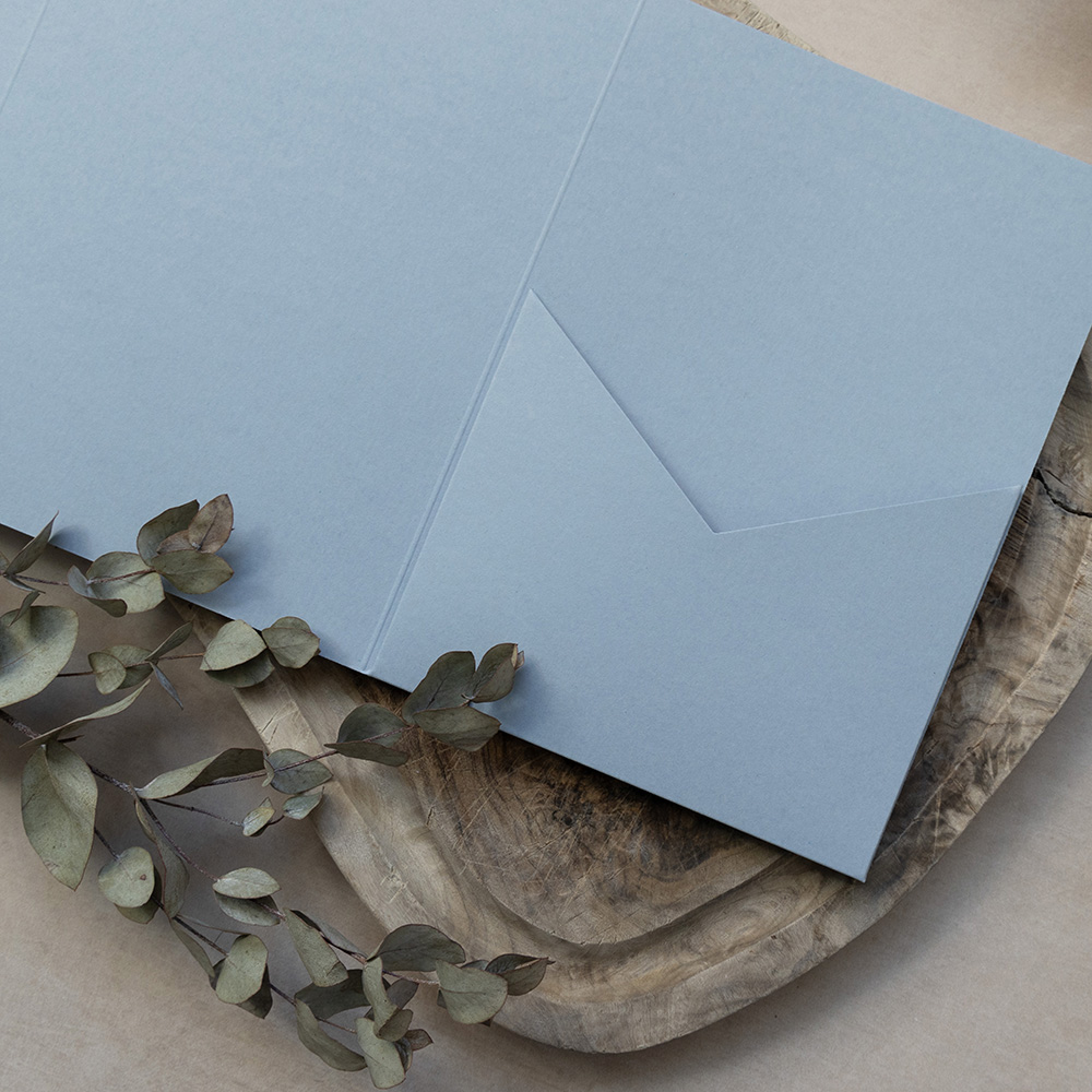DIY 5x7" & A5 Duck Egg Blue Pocketfold Envelopes