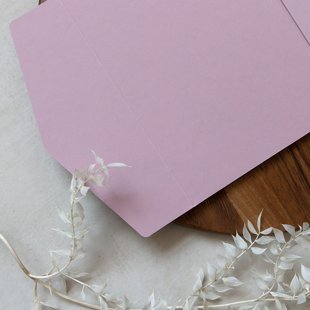 DIY 5x7" & A5 Dusky Pink Pocketfold Envelopes
