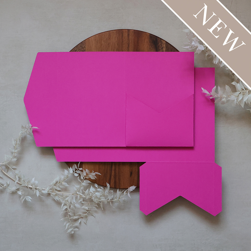 DIY 5x7" & A5 Hot Pink Pocketfold Envelopes