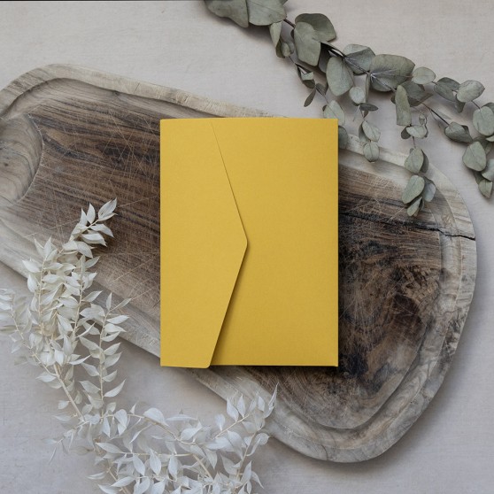 DIY 5x7" & A5 Indian Yellow Pocketfold Envelopes