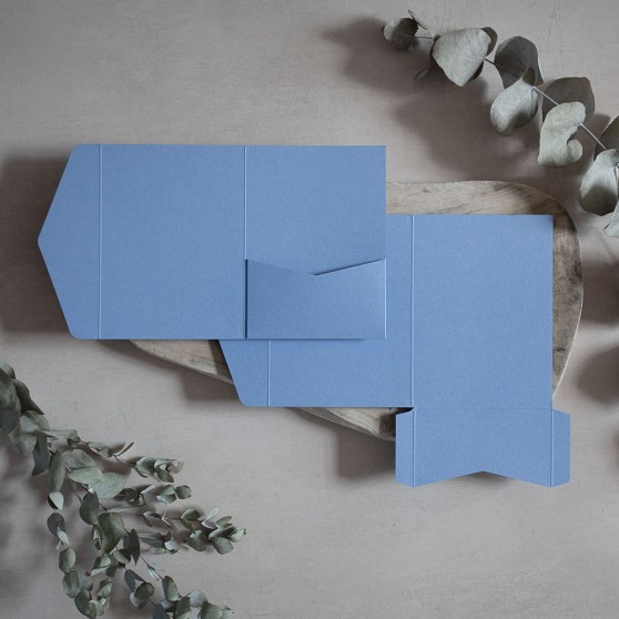 DIY 5x7" & A5 Cornflower Blue Pocketfold Envelopes