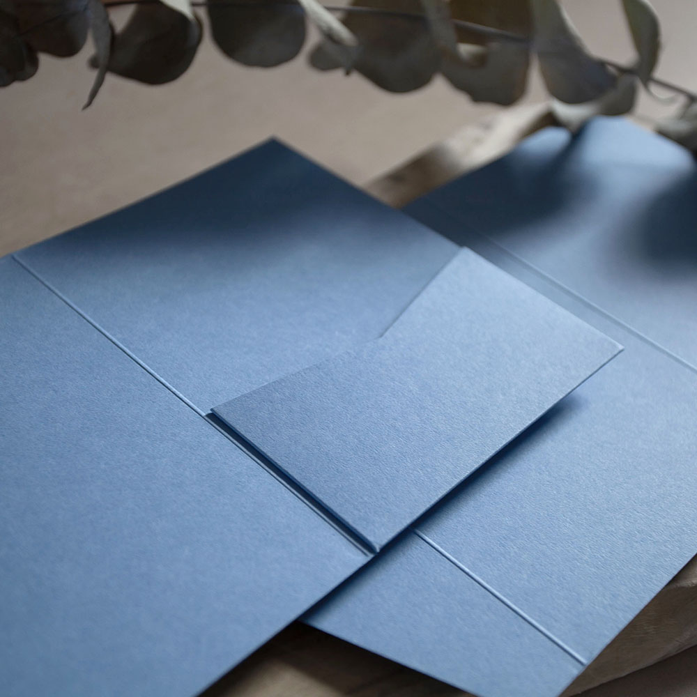 Mini A6 DIY Cornflower Blue Pocketfold Envelopes