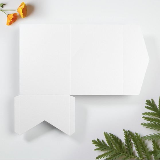 DIY 5x7" Pearly White Pocketfold Envelopes