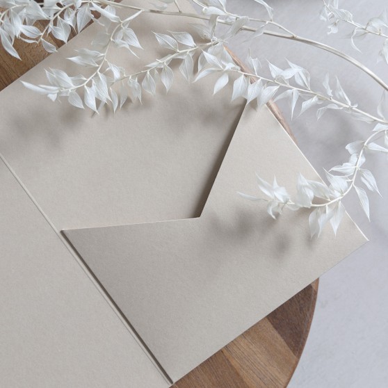 Foil Pressed DIY Stone Pocketfold Envelopes Letterpress Style