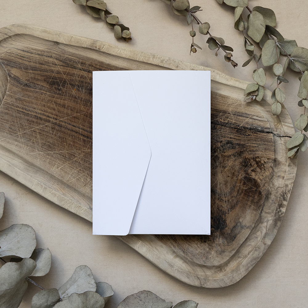 DIY 5x7" White Pocketfold Envelopes