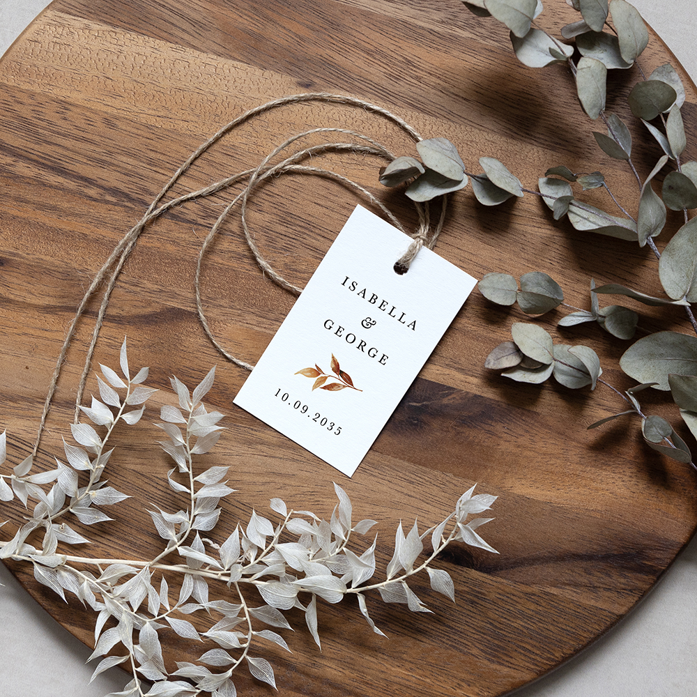 'Autumn Garden AG14' Pocketfold Wedding Invitation Sample