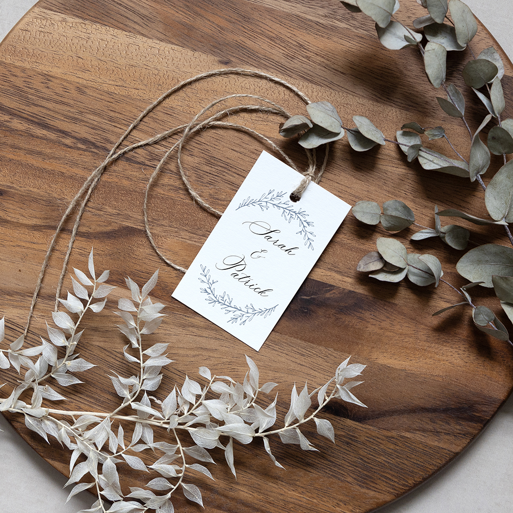 'Cotswold Blue' Pocketfold Wedding Invitation