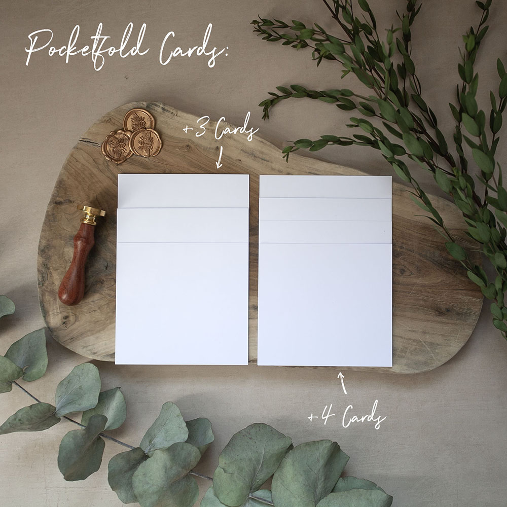 'Cotswold Blue' Pocketfold Wedding Invitation