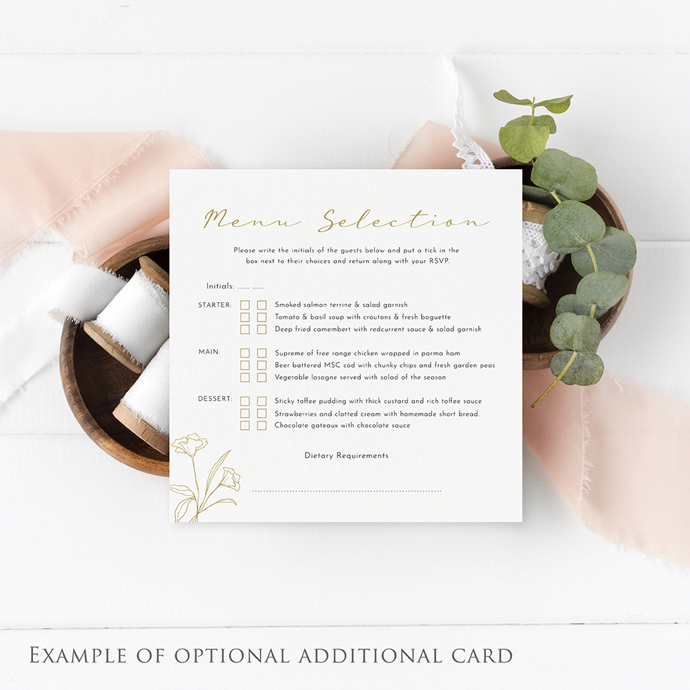'Harmony' Foil Printed Gatefold Wedding Invitation