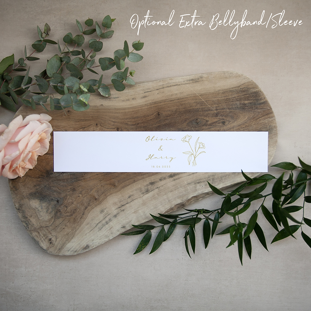 'Harmony' Foil Printed Gatefold Wedding Invitation