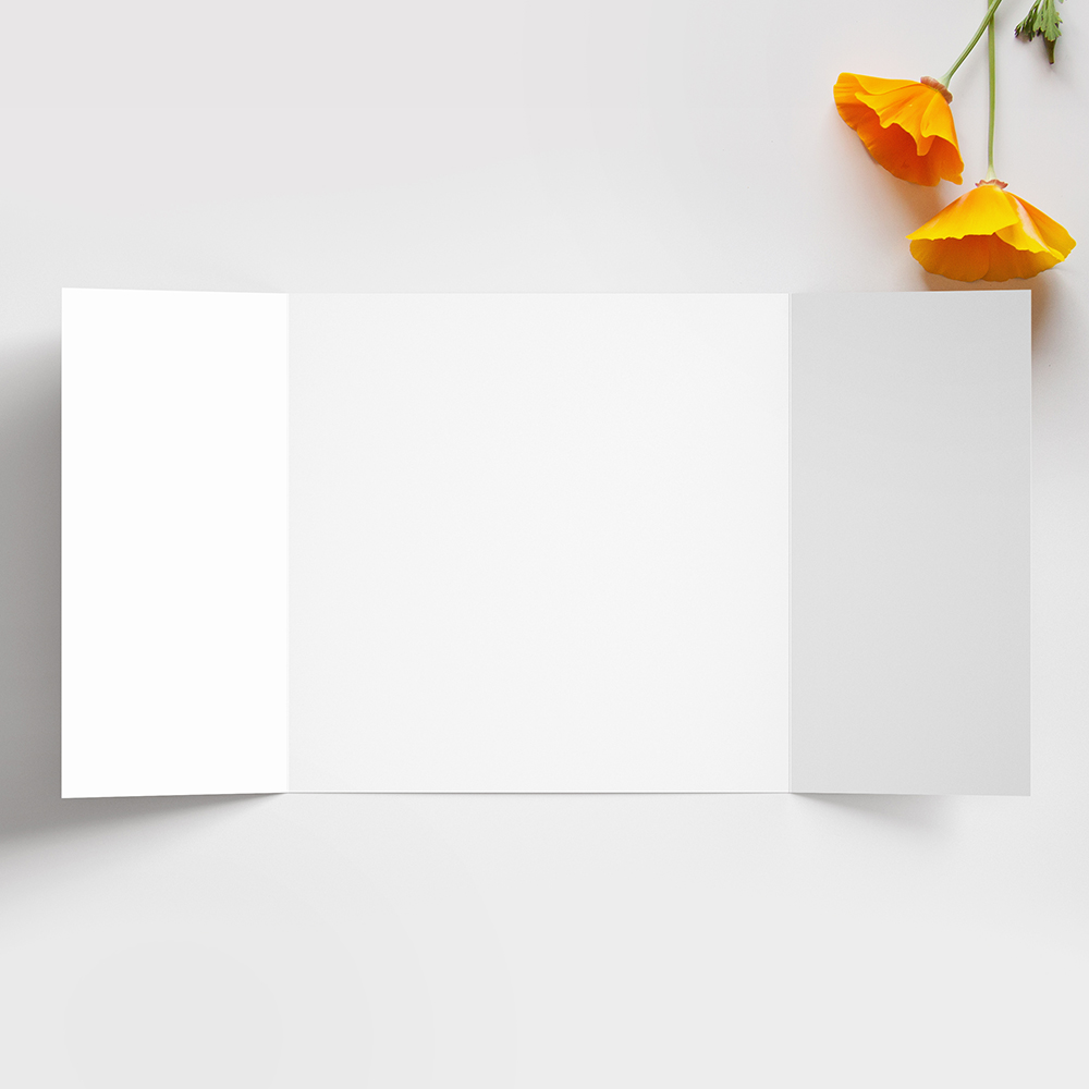 'Any Design' Printed Gatefold Wedding Invitation Sample