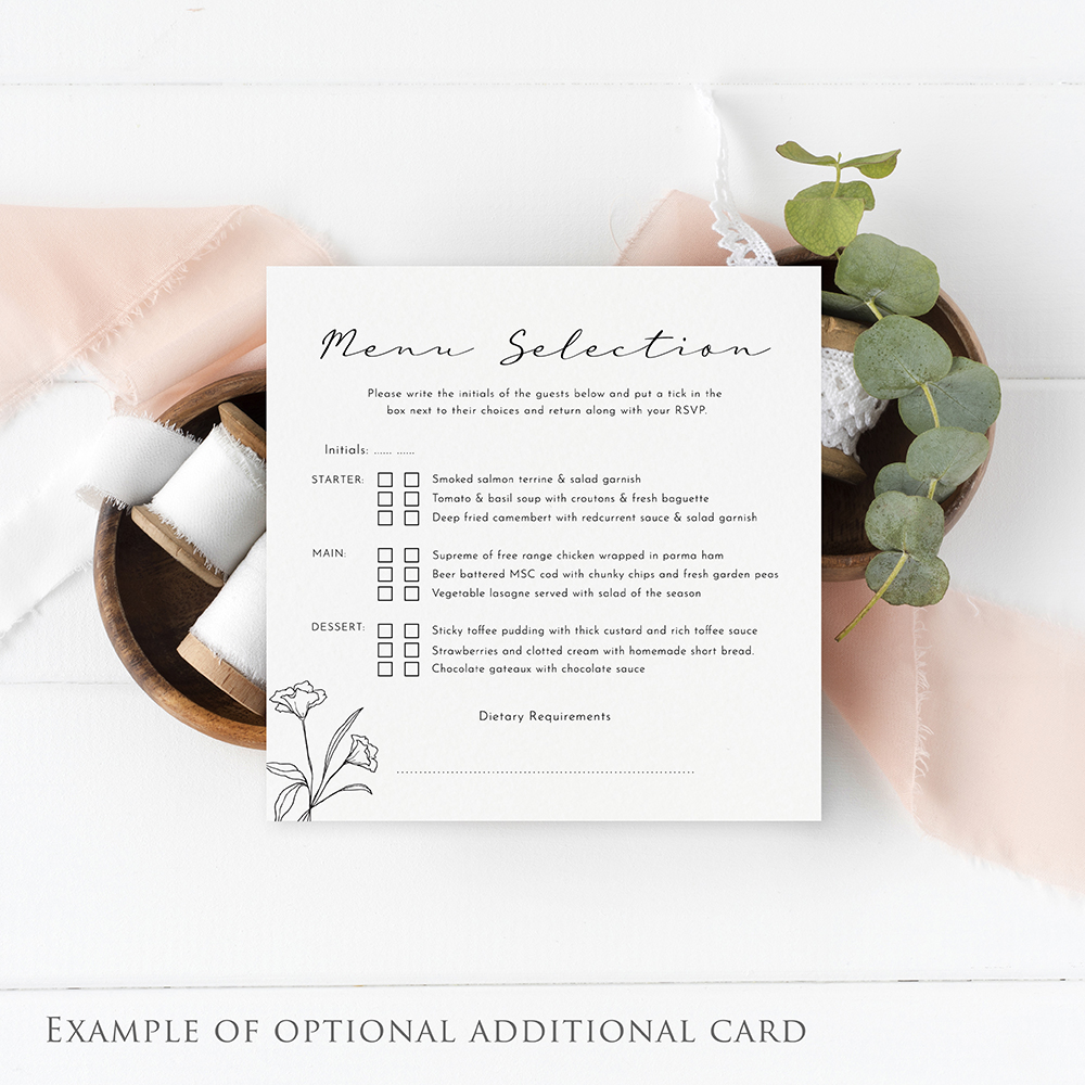 'Harmony' Printed Gatefold Wedding Invitation