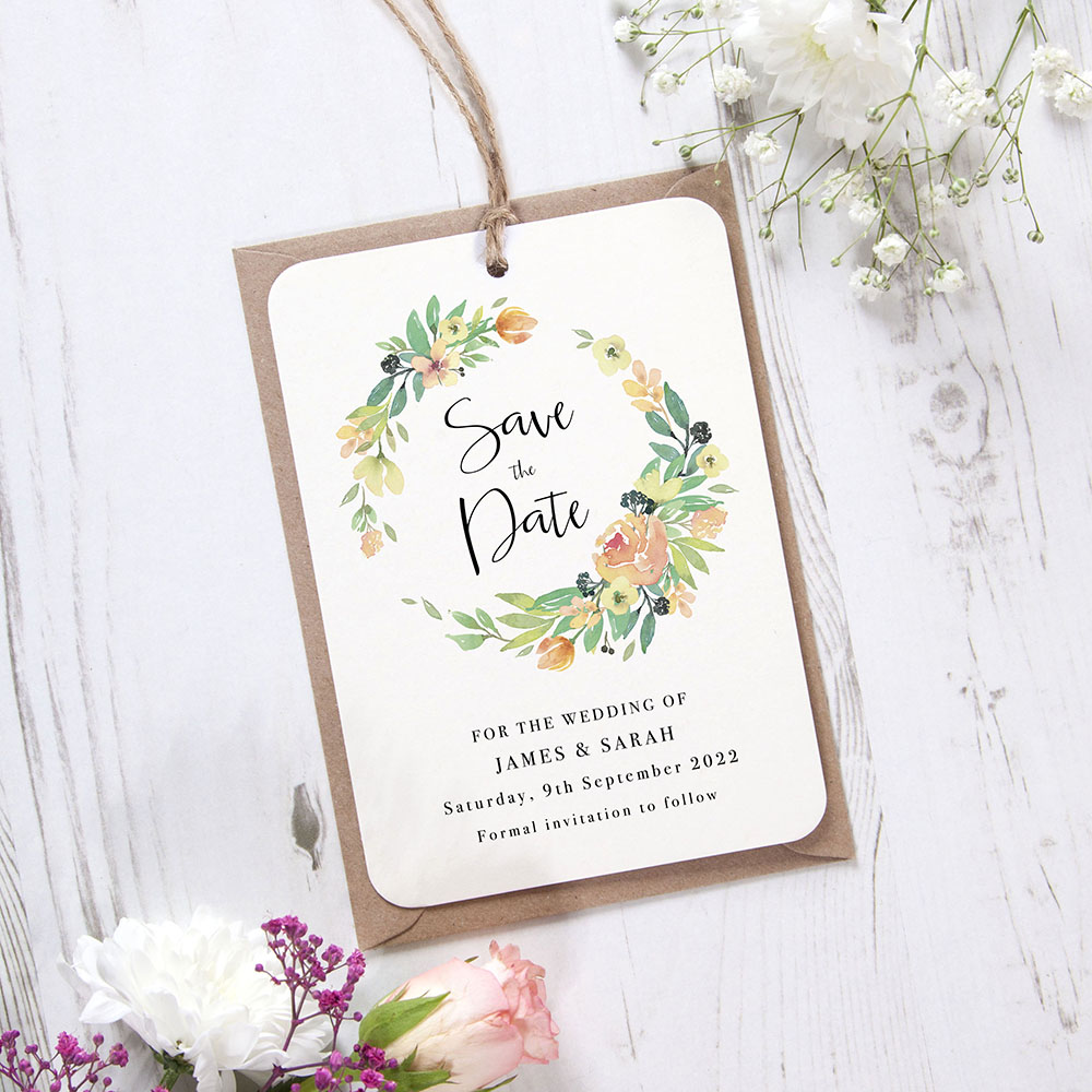 'Bella' Tag Save the Date Sample