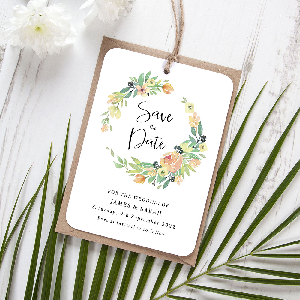 'Bella' Save the Date Tag