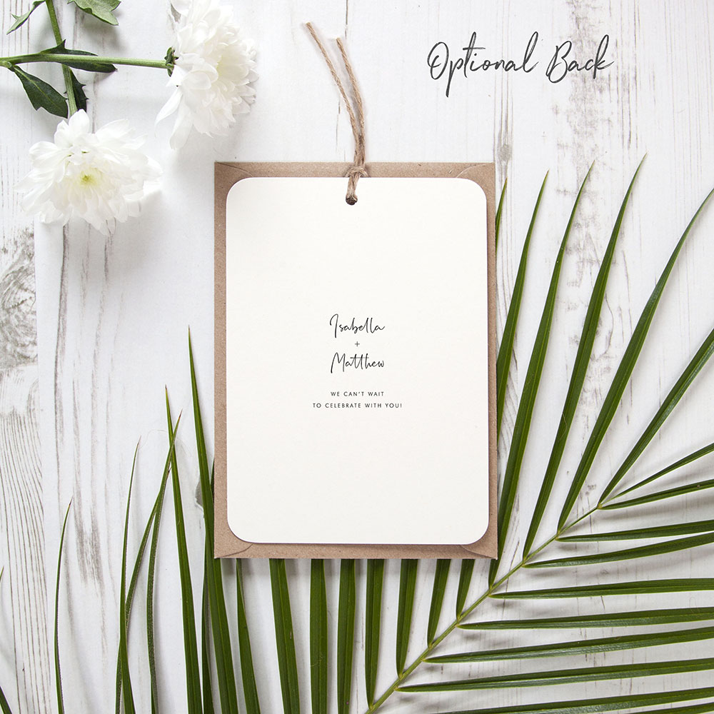 'Calligraphy 6' Tag Save the Date Sample