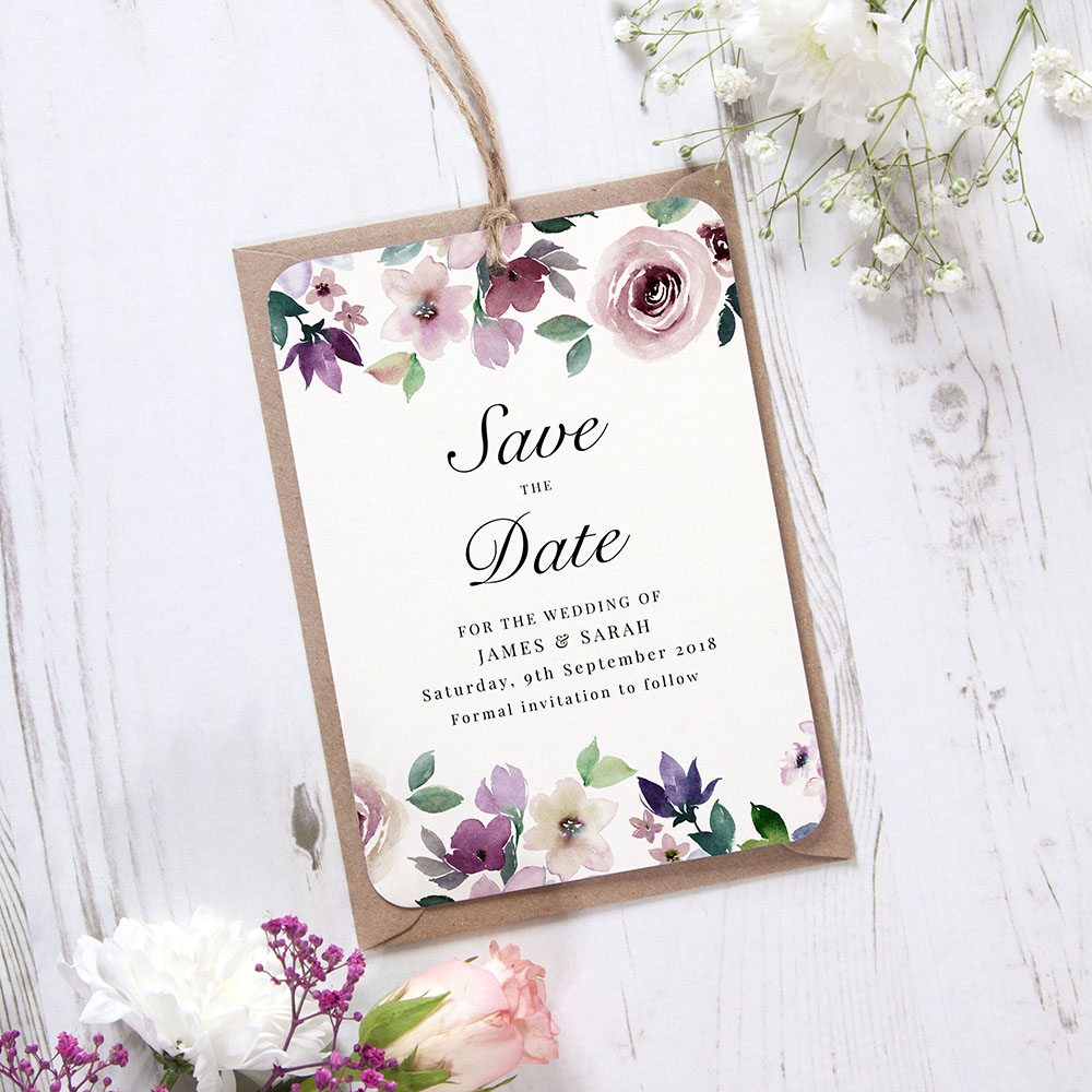 'Camilla' Hole-punched Save the Date Sample