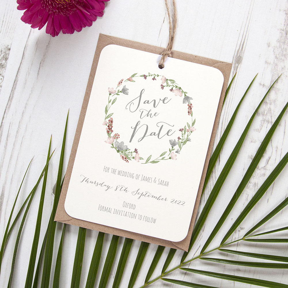 'Genevieve' Save the Date Tag