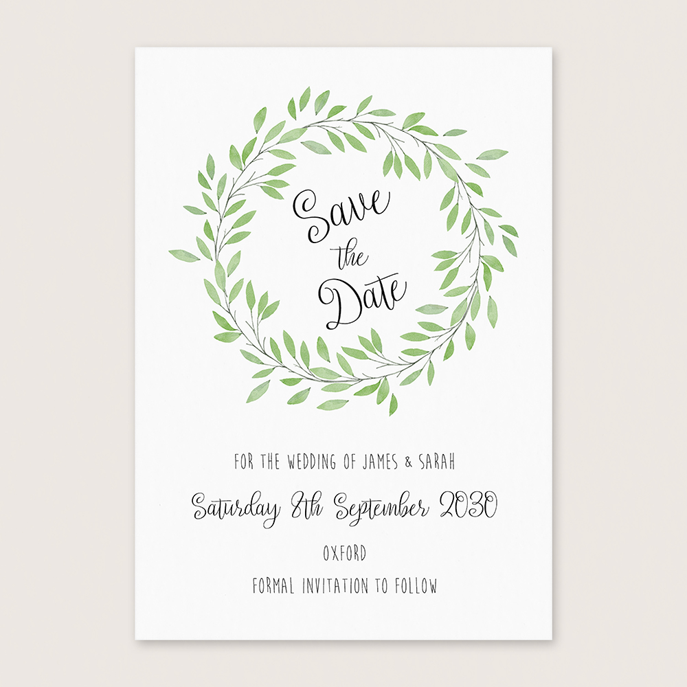 'Autumn Green' Save the Date