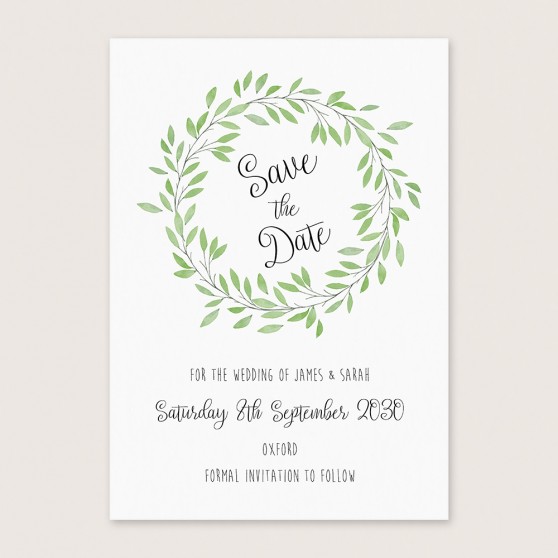 'Autumn Green' Save the Date
