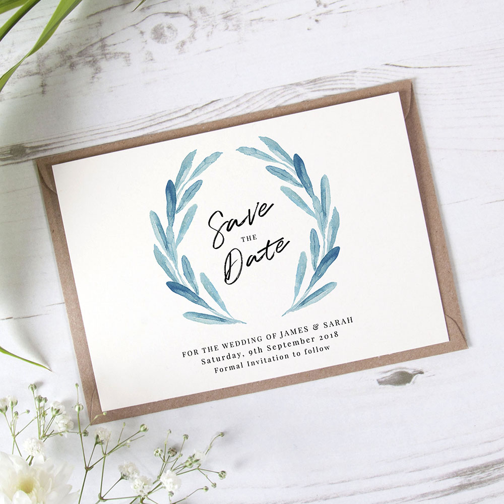 'Olive Blue' Save the Date