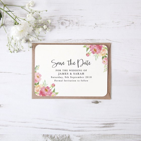 Floral Save the Dates 