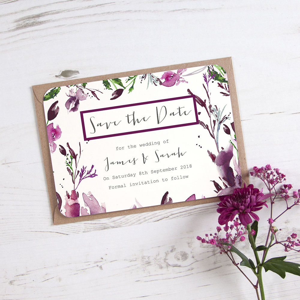'Pink Iris' Save the Date