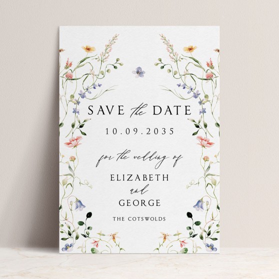 'Vintage Botanical V001' Save the Date