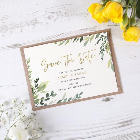 'Back to Nature' Foil Save the Date