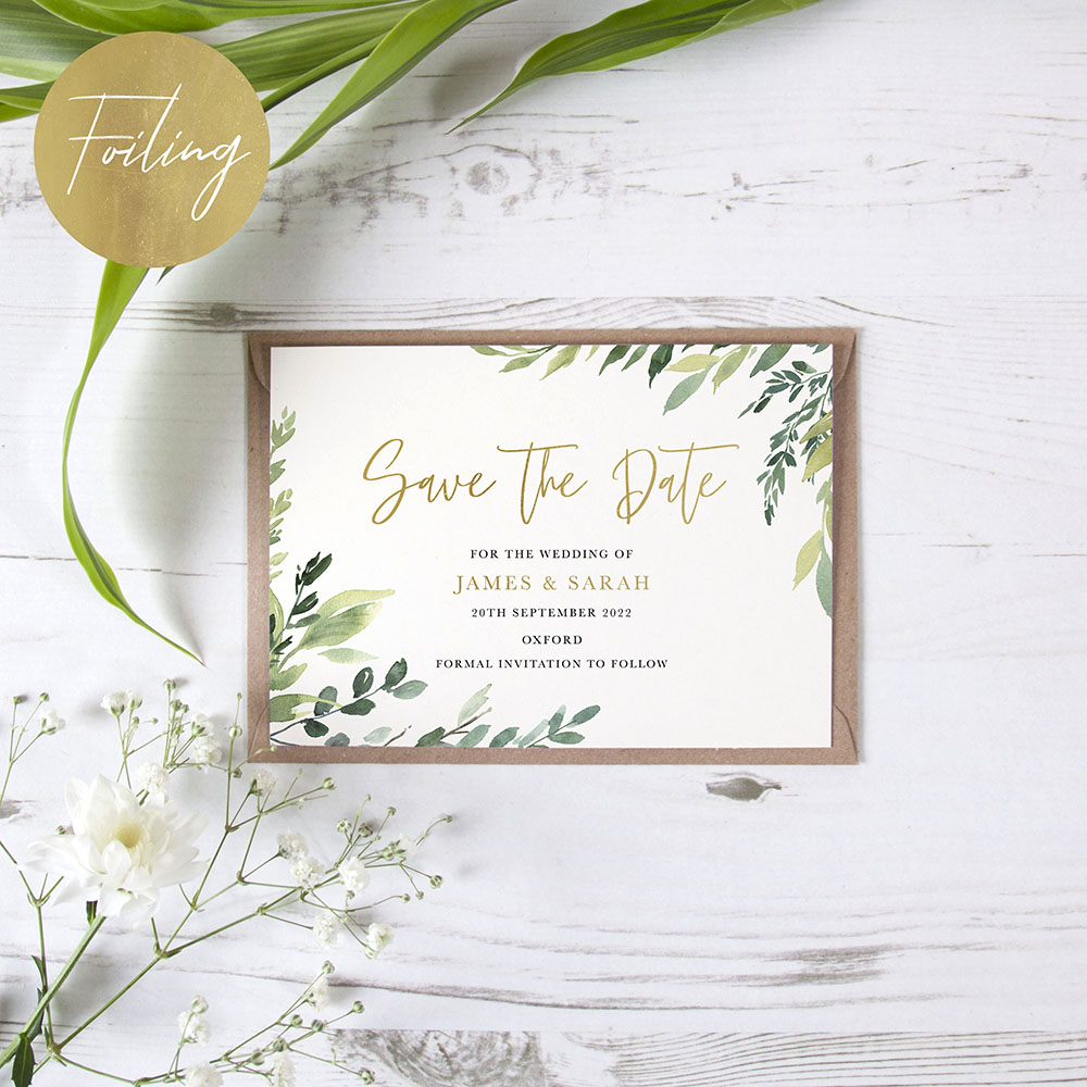 'Back to Nature' Foil Save the Date