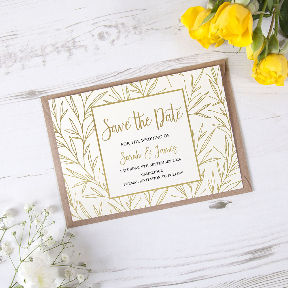 'Willow' Foil Save the Date Sample
