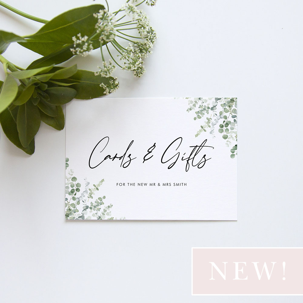 'Classic Eucalyptus CE11' Cards & Gifts Sign - A5/A4/A3