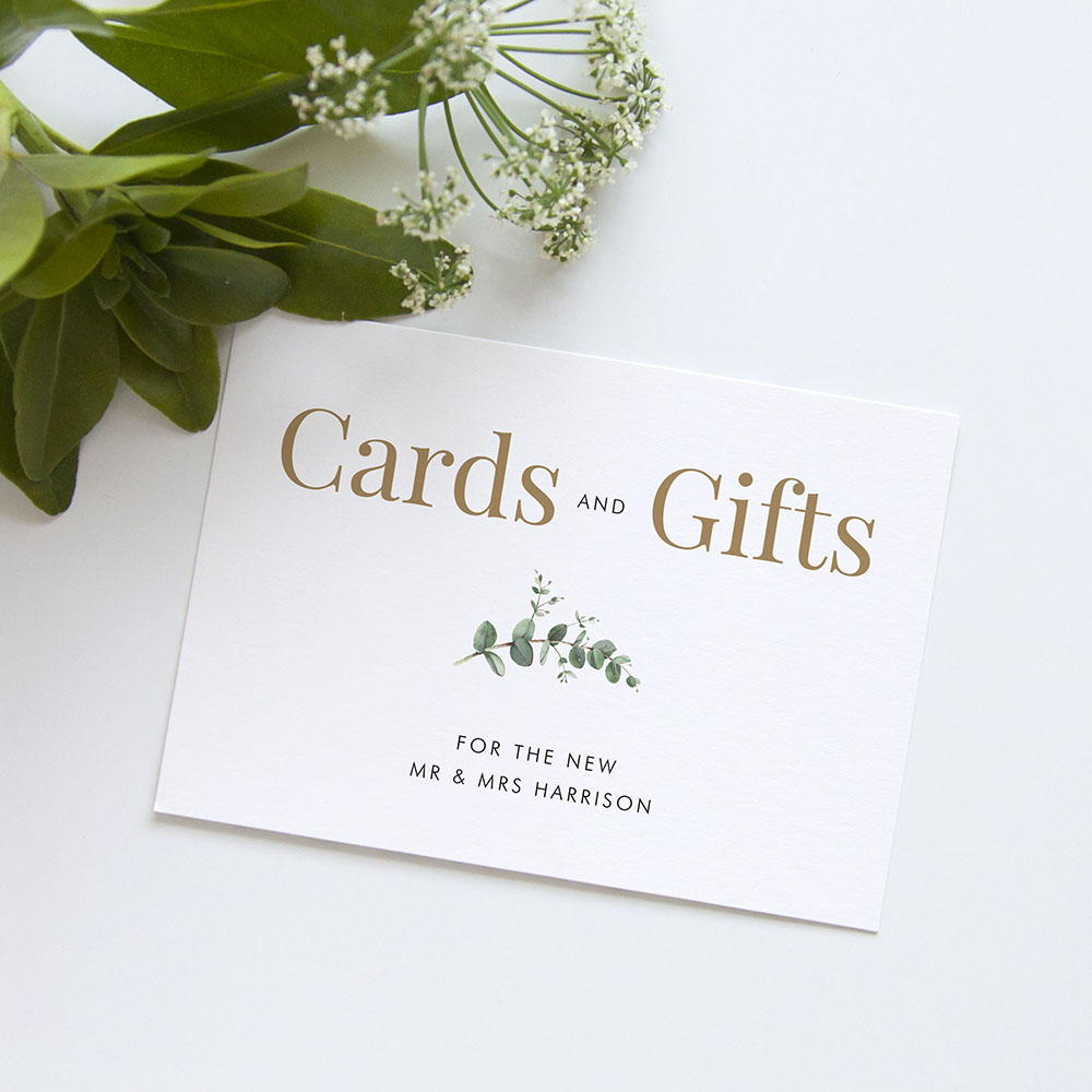 'Campagna Eucalyptus' Cards & Gifts Sign - A5/A4/A3