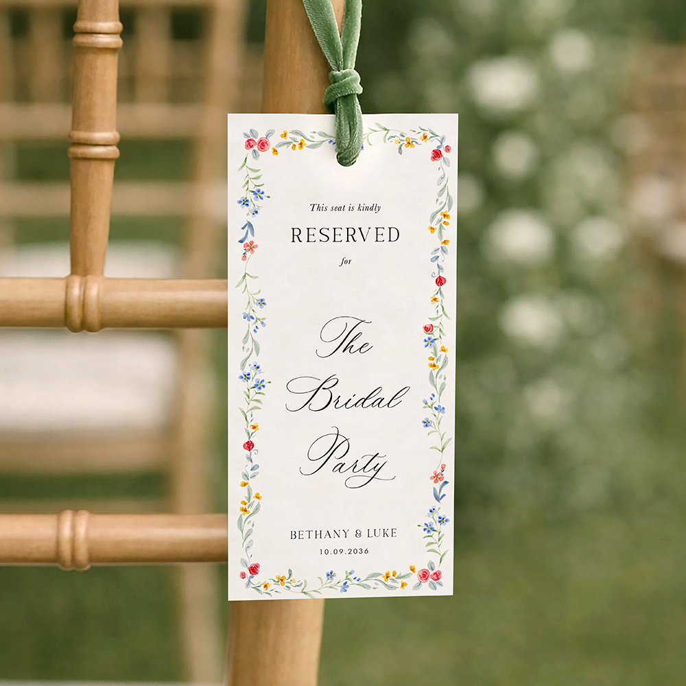 'Love Story' Reserved Seat Tags