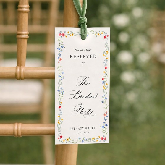 'Love Story' Reserved Seat Tags