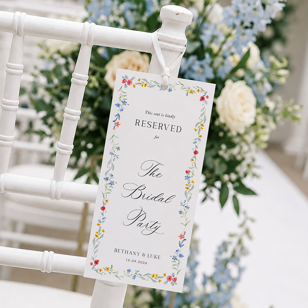 'Love Story' Reserved Seat Tags