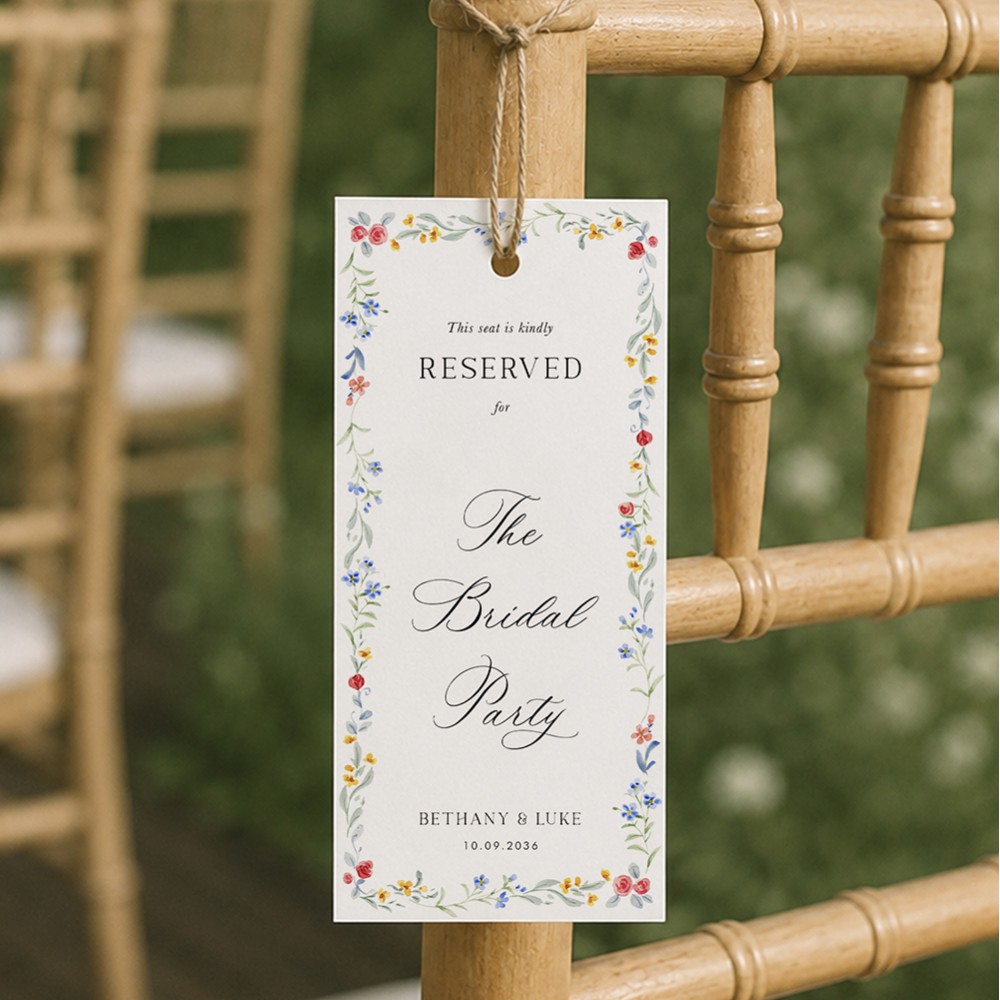 'Love Story' Reserved Seat Tags