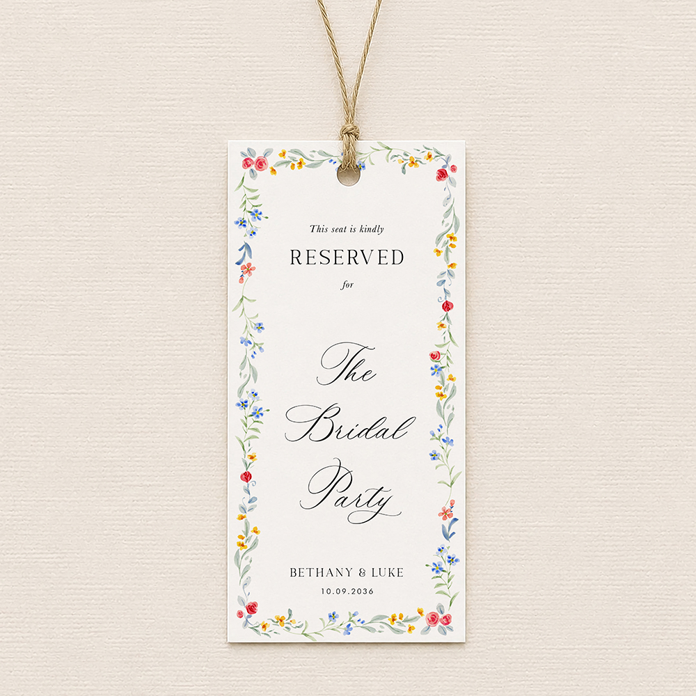 'Love Story' Reserved Seat Tags