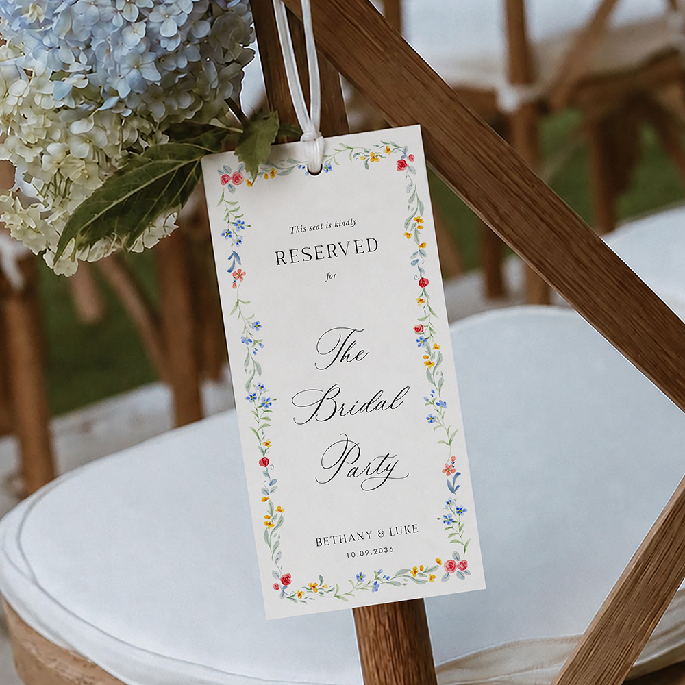 'Love Story' Reserved Seat Tags