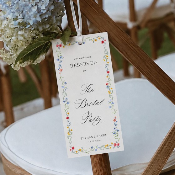 'Love Story' Reserved Seat Tags