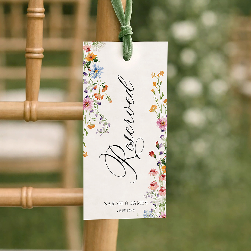 'Wildflower Garden' Reserved Seat Tags